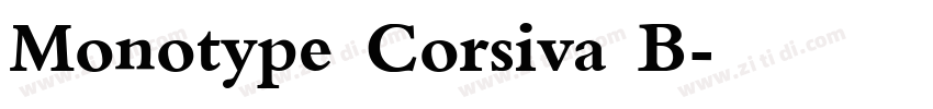 Monotype  Corsiva  B字体转换
